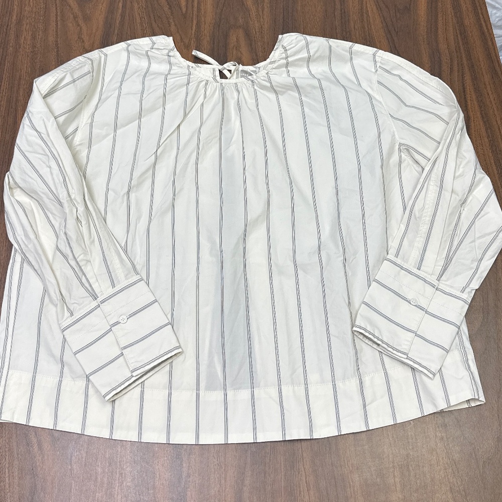 NWT - Everlane Tie Back Blouse - Sz L